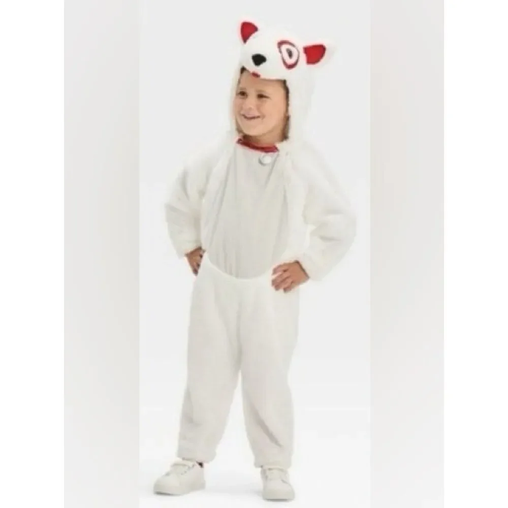 Bullseye 18-24m, 2T-3T, 4T-5T Fuzzy Target Dog Costume